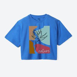 Mast & Harbour Girls Girls Graphic Printed Pure Cotton Boxy T-shirt-53