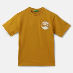 United Colors of Benetton Boys Round Neck Short Sleeves Pure Cotton Boxy T-shirt-image-73