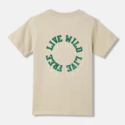 Blue Giraffe Boys Typography Printed Round Neck Short Sleeves Cotton T-Shirt-picture-18