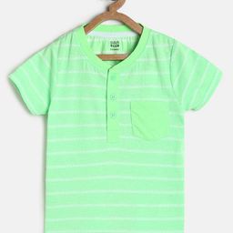 MINI KLUB Boys Striped Henley Neck T-shirt-picture-11