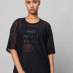 MKH Typography Printed Drop-Shoulder Sleeves Dri-FIT Relaxed Fit Sports T-shirt-image-75