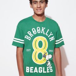 SPUNKIES Boys Snoopy & Typography Printed Air Max Cotton T-shirt-image-3
