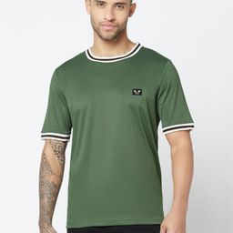 GLITO Men Solid Round Neck Polyester T-Shirt-image-33
