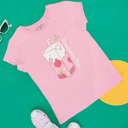 Pantaloons Junior Girls Graphic Printed Cotton T-shirt-image-29