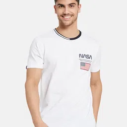 Octave Typography Printed Casual Cotton T-shirt-image-6