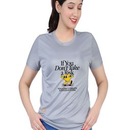 TAJNAN Women Printed V-Neck Applique T-shirt-image-37