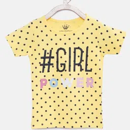 Little Chieftains Polka Dot Printed Cotton T-shirt-image-24