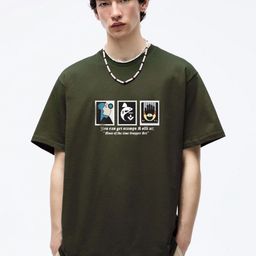 MISCHIEF MONKEY Men Graphic Printed Round Neck Cotton Oversized T-Shirt-picture-36