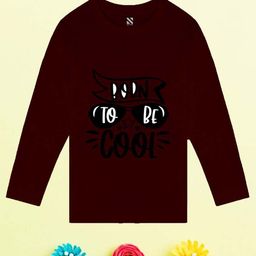 NUSYL Boys Typography Printed Long Sleeves Cotton T-shirt-image-100