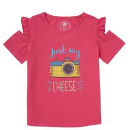 Cub McPaws Girls Pink Printed T-shirt-image-94