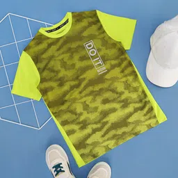 Pantaloons Junior Boys Colourblocked V-Neck Applique T-shirt-image-26