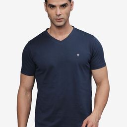 t-base Men V-Neck Applique T-shirt-image-69