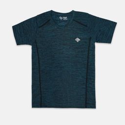 CHIMPRALA Girls Teal Green Self Striped Quick-Dry Sports T-shirt-image-17