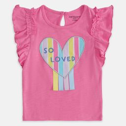 Pantaloons Baby Infant Girls Typography Embroidered Cotton T-shirt-image-105