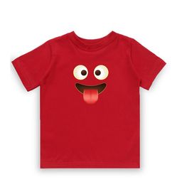 KAVEE Boys Red Printed Pure Cotton Bio Finish T-shirt-image-76