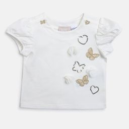 Chicco Infant Girls Embellished Puff Sleeve T-shirt-image-95