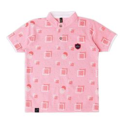 earth conscious Boys Geometric Printed Henley Neck Cotton T-shirt-image-65