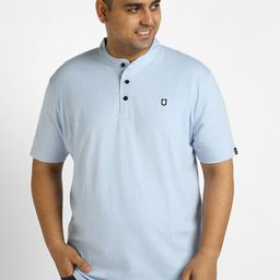 Urbano Plus Mandarin Collar Pure Cotton T-shirt-picture-20