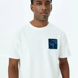 Koton Men Solid Mandarin Collar Cotton T-shirt-image-32