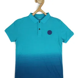 Peter England Boys Ombre Dyed Polo Collar Pure Cotton T-shirt-image-79
