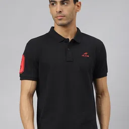 Alcis Men Soft-Touch Regular-Fit Varsity Athleisure Polo T-Shirt-image-90
