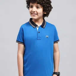 Monte Carlo Boys Solid Polo Collar T-shirt-image-28