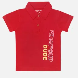Bodycare Boys Typography Printed Polo Collar Short Sleeves Cotton Regular T-shirt-image-69