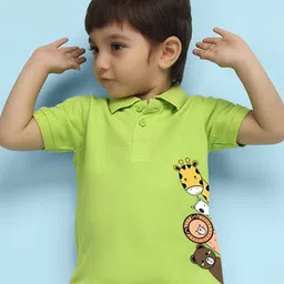 NUSYL Kids Graphic Printed Polo Collar T-shirt-image-45