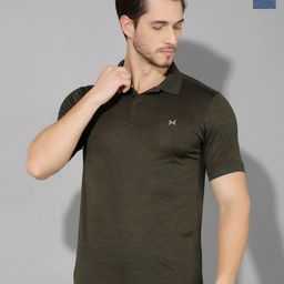 Force NXT Men Pack Of 2 Anti Odour Solid Polo Collar Training or Gym T-shirt-image-45