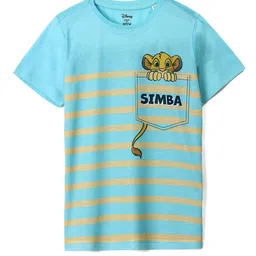 Wear Your Mind Boys Striped Printed Round Neck Short Sleeves Regular Fit T-shirt-image-70