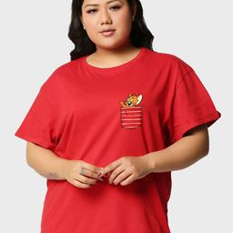 Bewakoof Plus Tom & Jerry Printed Cotton T-Shirt-image-67