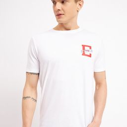 ether White Brand Logo Printed Pure Cotton T-shirt-image-72