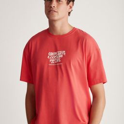 GRIMELANGE Men Typography Printed Round Neck T-shirt-image-71