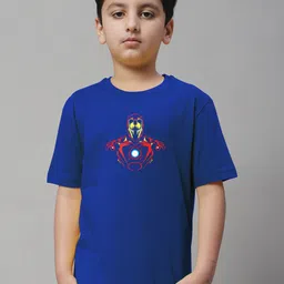 Friskers Boys Iron Man Printed Pure Cotton T-shirt-image-98