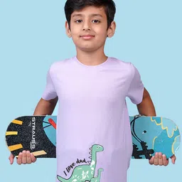 NUSYL Boys Graphic Printed Round Neck T-shirt-image-48