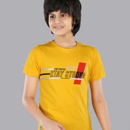 3PIN Boys Typography Printed Round Neck Short Sleeves T-shirt-image-60