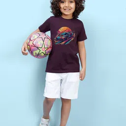 NUSYL Boys Graphic Printed Round Neck T-shirt-image-40