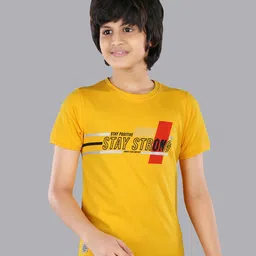 3PIN Boys Typography Printed Round Neck Short Sleeves T-shirt-image-64
