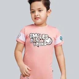 3PIN Boys Typography Printed Round Neck Short Sleeves Regular T-shirt-6