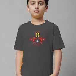 Friskers Boys Iron Man Printed Pure Cotton T-shirt-image-80