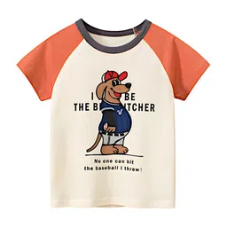 BAESD Kids Graphic Printed Round Neck Cotton T-shirt-image-78