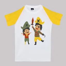 RISH Kids Round Neck Short Sleeves Printed Regular Fit Cotton T-shirt-image-13
