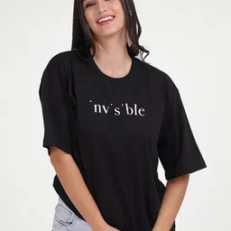 Mad Over Print Typography Printed Cotton Oversized T-shirt-image-92