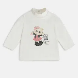 Chicco Girls Graphic Printed High Neck Cotton T-shirt-image-51