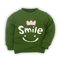BAESD Infants Typography Printed Cotton Pullover Sweatshirt-25