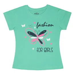DYCA Girls Graphic Printed Round Neck Cotton T-shirt-picture-47