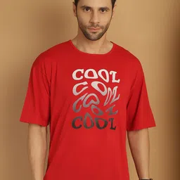 VIMAL JONNEY Men Typography Printed Oversized Cotton T-shirt-image-98