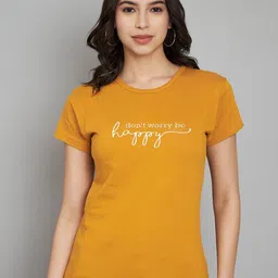 Trend Level Women Typography Printed Applique T-shirt-image-30