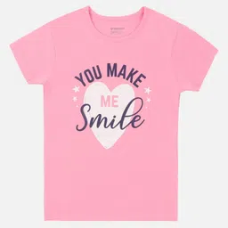 Bodycare Girls Typography Printed Round Neck Cotton T-shirt-picture-43