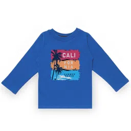 KAVEE Boys Blue Typography Printed Biowashed Round Neck Pure Cotton T-shirt-picture-16